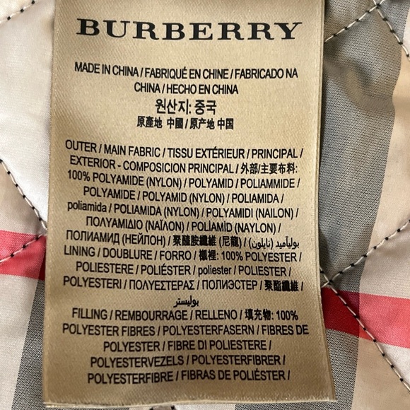 Burberry London England Women's Quilted Black Utility Nova Check Lined Jacket ~L - Picture 13 of 16